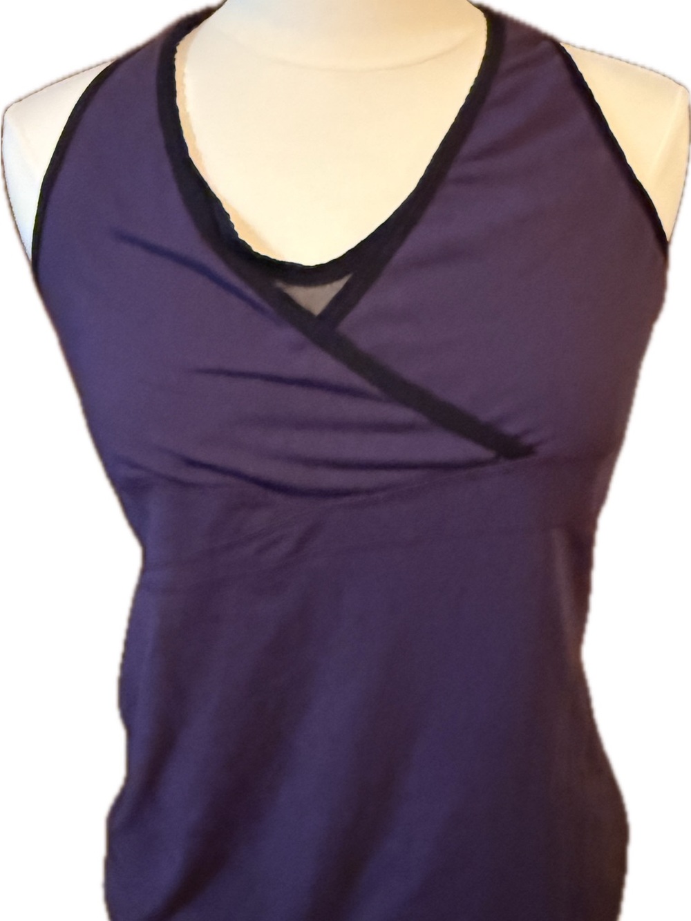 Performance Women’s Cycling Jersey Large Purple Black Sleeveless Bike Tank Top